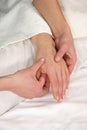 Hand reflex zone massage Royalty Free Stock Photo