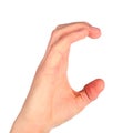 Hand represent letter c