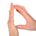 Hand represent letter D