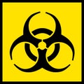 Hand restraints for Nuclear symbol flat vector icon. Royalty Free Stock Photo