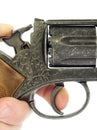 Hand with revolver gun Royalty Free Stock Photo