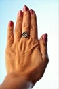 Hand with ring with the star of David