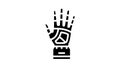 hand robot glyph icon animation