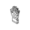 hand robot isometric icon vector illustration