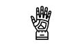 hand robot line icon animation