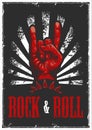 Hand in rock n roll sign Royalty Free Stock Photo