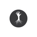 hand root icon logo template vector