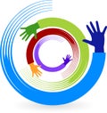 Hand rotation logo