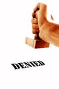 Hand and rubber stamp Royalty Free Stock Photo