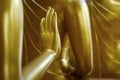 Shand `s detail of statue of buddha, in buddhist temple Royalty Free Stock Photo