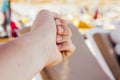 Hand with sand Royalty Free Stock Photo