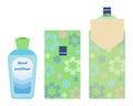 Hand sanitiser and paper tissues vector illustration.