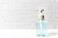 Hand Sanitizer alcohol gel for hand hygiene protection Coronavirus. Covid Virus. Royalty Free Stock Photo