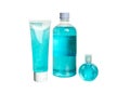 Hand sanitizer bottle, blue alcohol for sterilize virus