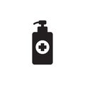 Hand sanitizer bottle icon logo design template