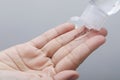 Hand sanitizer bottle using alcohol gel rub for corona virus hands hygiene coronavirus pandemic prevention