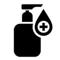 Hand sanitizer bottle vector icon