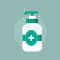 Hand sanitizer design vector illustration object medical objects protection body human and equipment protection corona virus