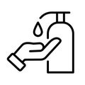 Hand sanitizer line icon isolated - PNG