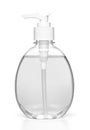 Hand sanitizer soap dispenser on white