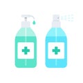 Hand sanitizer vector bottle icons