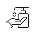 Hand Sanitizing and Cleaning Concept Vector Icon