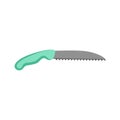 Hand saw isolated on white background, vector illustration, saw gardening tool Royalty Free Stock Photo