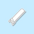 Hand saw sticker icon. Simple thin line, outline vector of web icons for ui and ux, website or mobile application Royalty Free Stock Photo