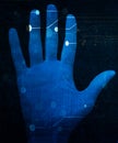 Hand scan Royalty Free Stock Photo