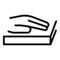 Hand scanner icon outline vector. Scan reader Royalty Free Stock Photo
