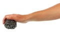 Hand with scourer Royalty Free Stock Photo