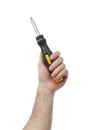 Hand with screwdriver Royalty Free Stock Photo