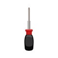 hand screwdriver tool cartoon vector illustration