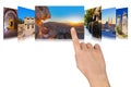 Hand scrolling Turkey travel images Royalty Free Stock Photo