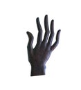 Hand sculpture, black hand gesture Royalty Free Stock Photo