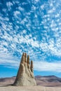 Hand Sculpture, the symbol of Atacama Desert Royalty Free Stock Photo