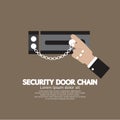 Hand With Security Door Chain