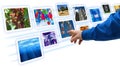 Hand select images flow Royalty Free Stock Photo