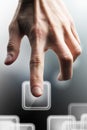 Hand, select. Touch screen Royalty Free Stock Photo