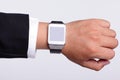 Hand serving smart watch Royalty Free Stock Photo
