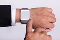 Hand serving smart watch Royalty Free Stock Photo