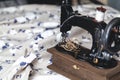 Hand sewing machine closeup Royalty Free Stock Photo
