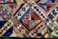 Closeup Hand-stitched heirloom quilt