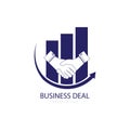 Hand shake, Business deal icon logo vector Royalty Free Stock Photo