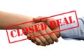 Hand Shake on a closed deal Royalty Free Stock Photo