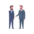 Hand Shake Concept Two Business Men Shaking Hands Partners Successful Agreement Or Deal