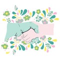 Hand shake with flowers ass truce concept