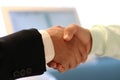 Hand shake at the office Royalty Free Stock Photo