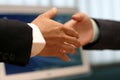 Hand shake at the office Royalty Free Stock Photo