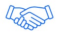Hand shake vector icon, business partnership, deal agreement, team friendship handshake sign